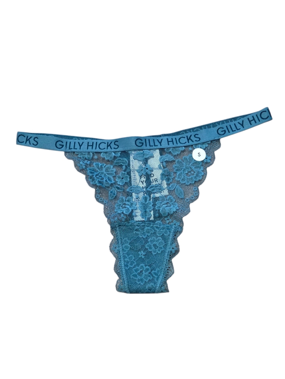 Gilly Hicks NWT Lace Teal Womens Thongs‎ Size Small Sexy Skimpy Tight Nightlife